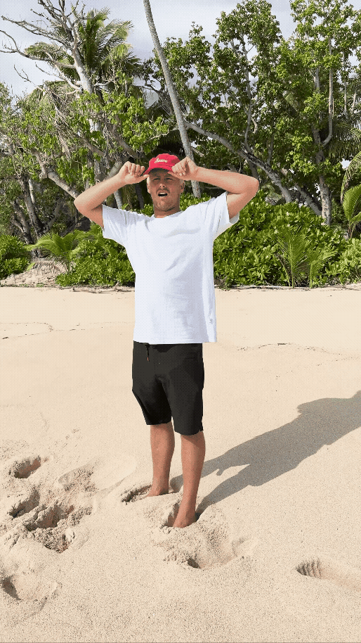 GIF of a man on a beach