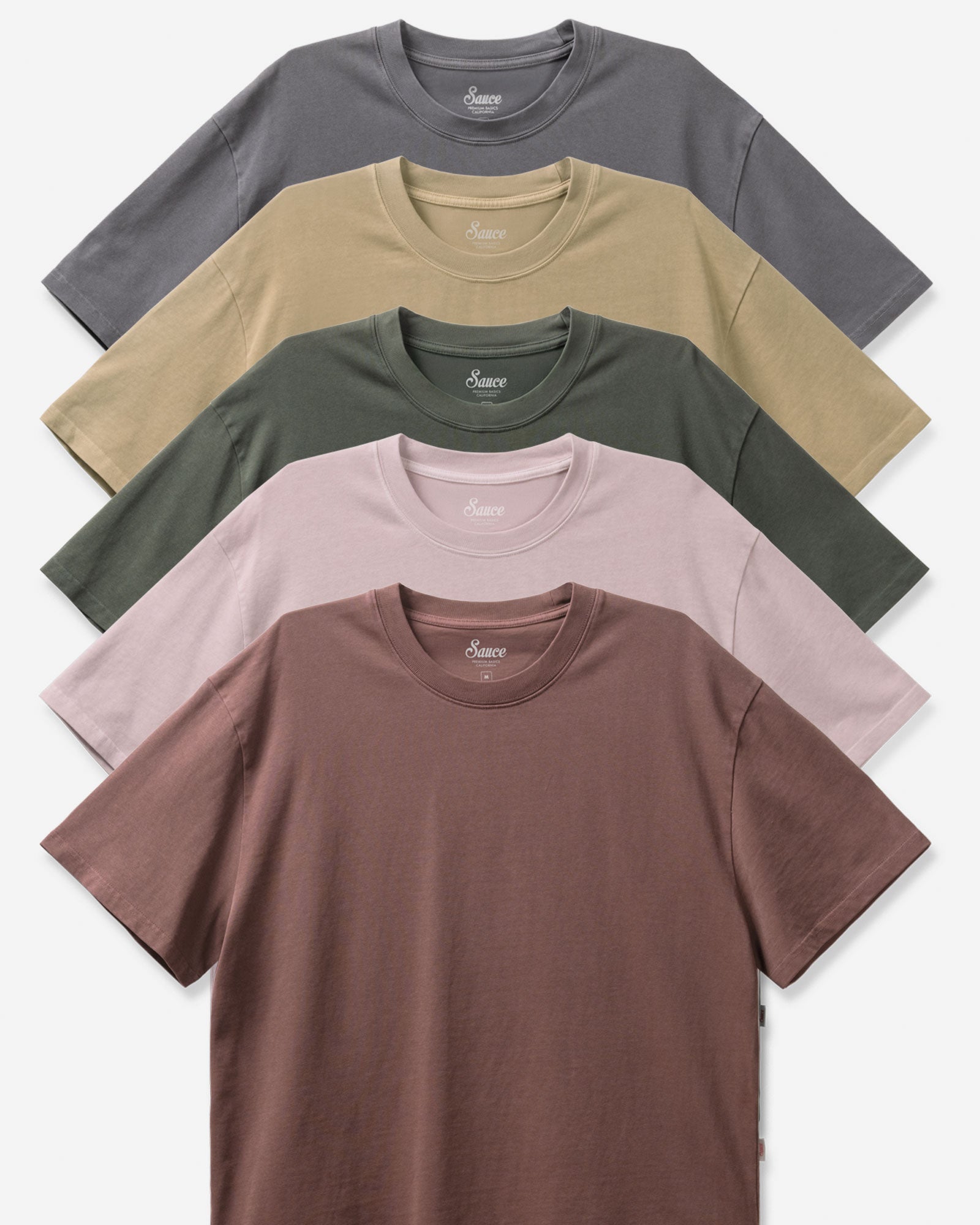 Austin Oversize Tee - 5 Pack Bundle Color Sauce Basics