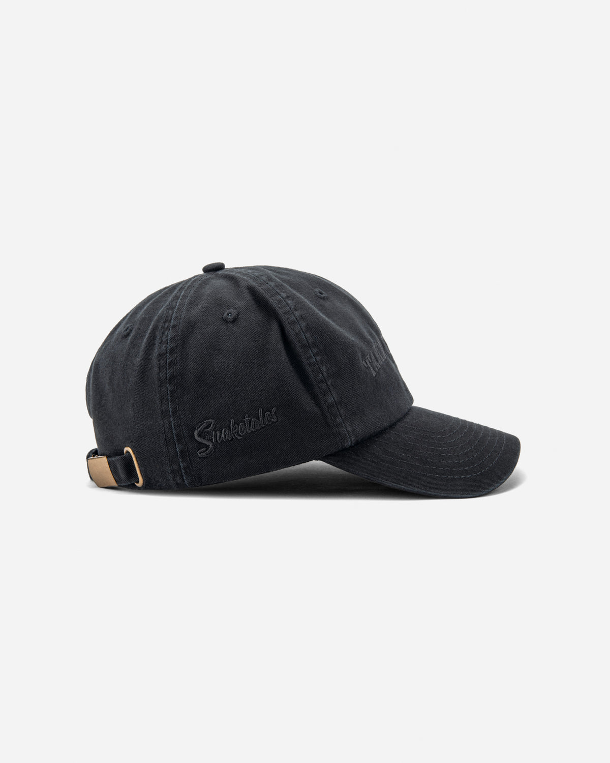 Navy blue baseball cap on a white background