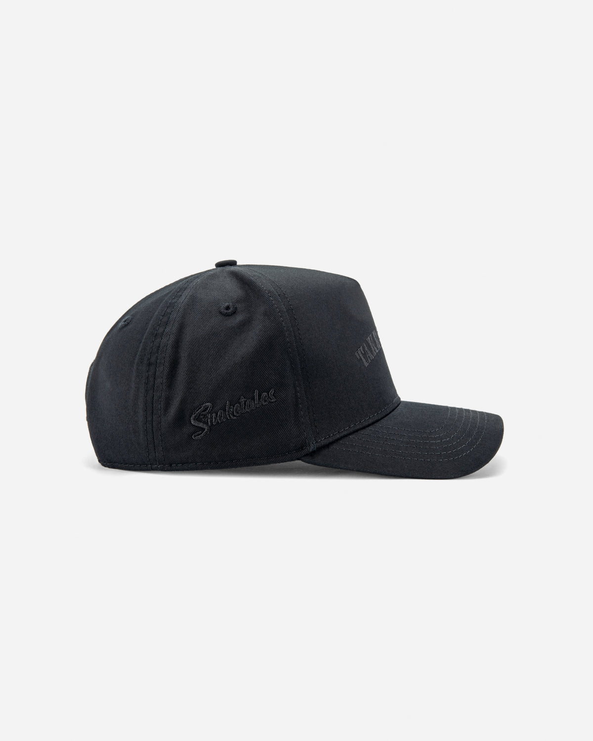 Black baseball cap on a white background