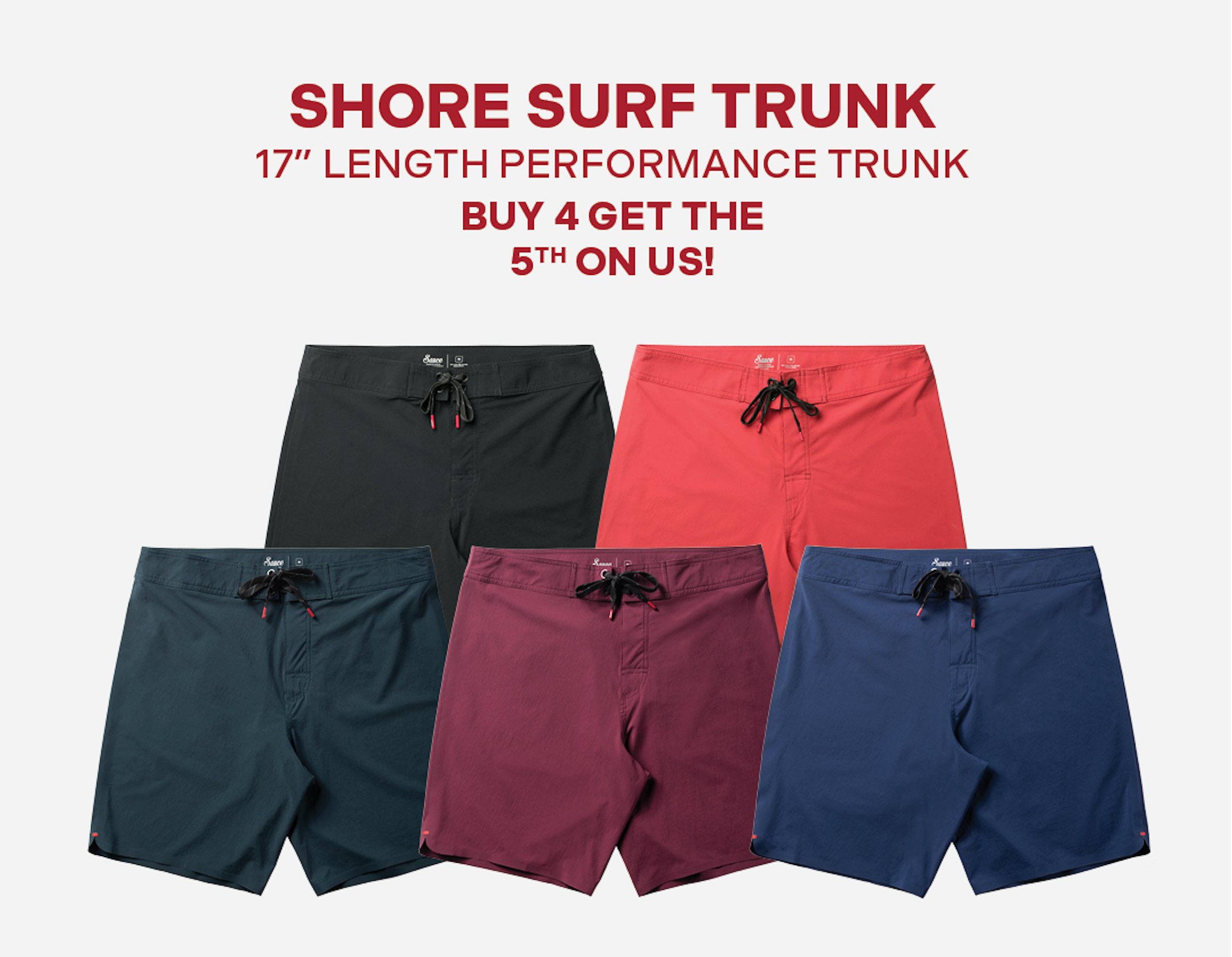 Promo of the trunk bundle. Buy 4, get the 5th free