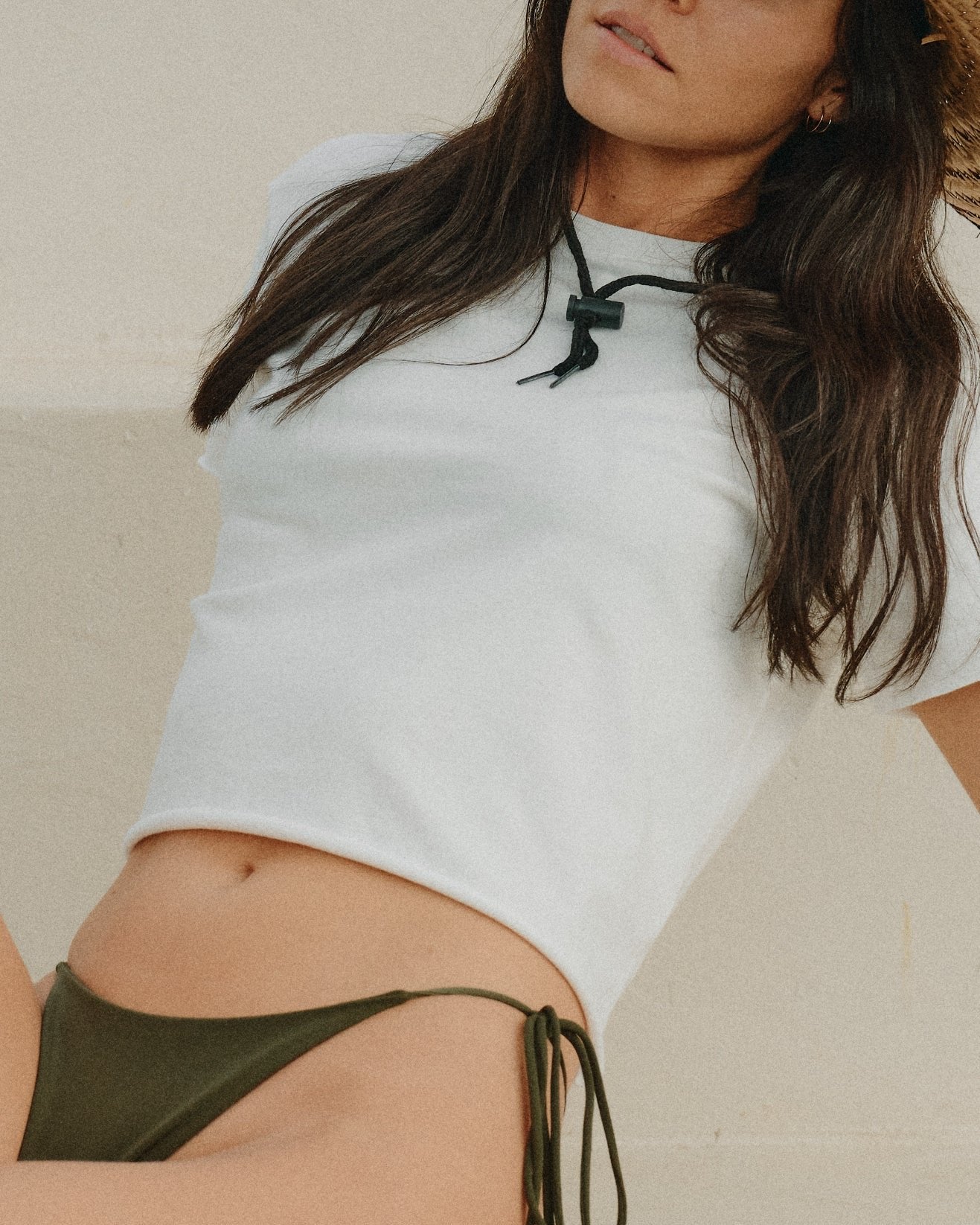 Ella Crop Tee White Tees The Sauce Basics