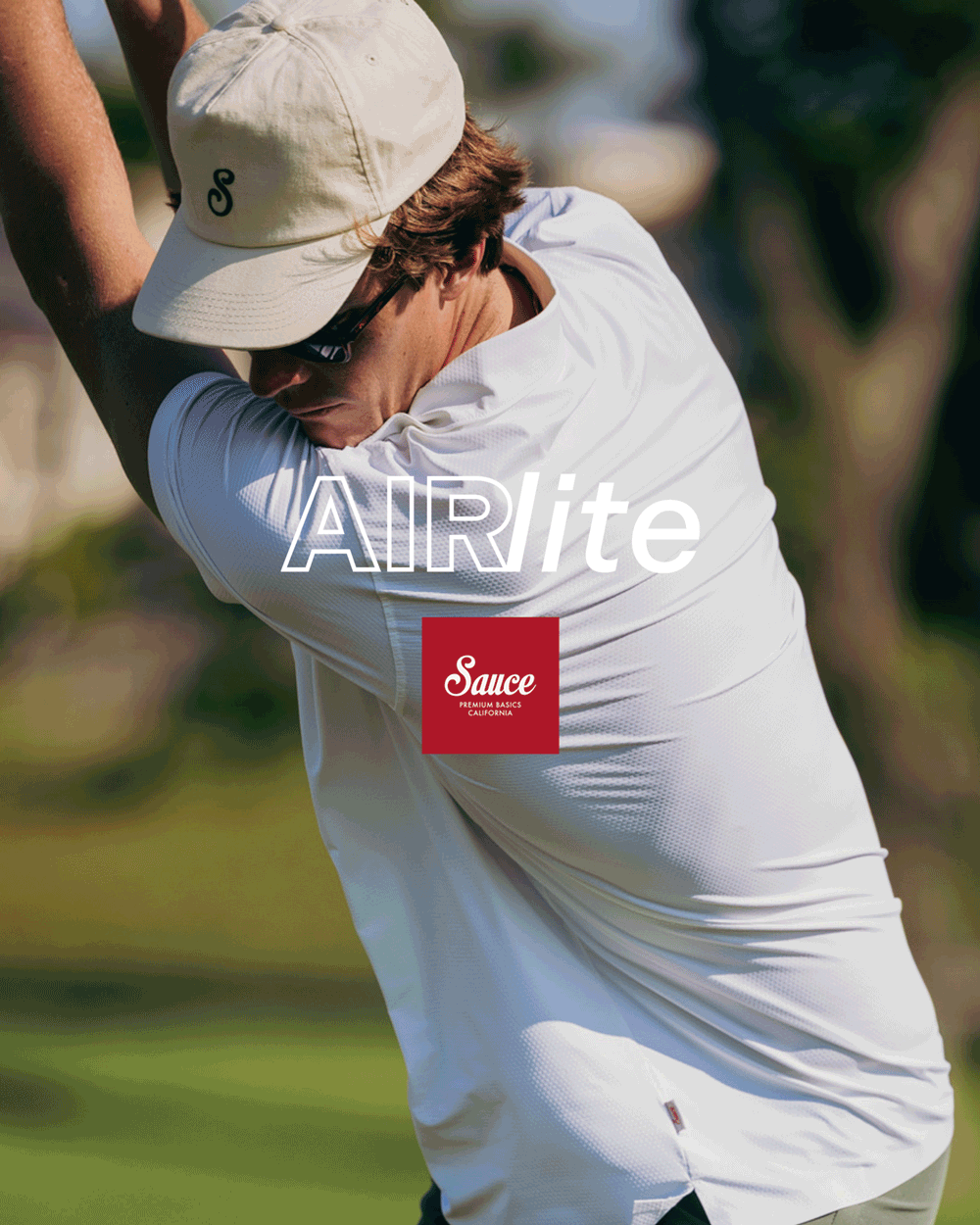 AIRlite Performance Polo White Polos The Sauce Basics