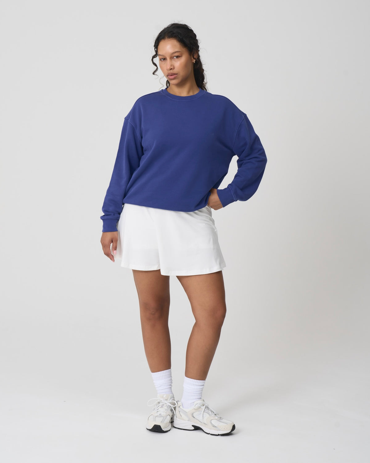 Chilli Unisex Crew Sweater Washed Blue