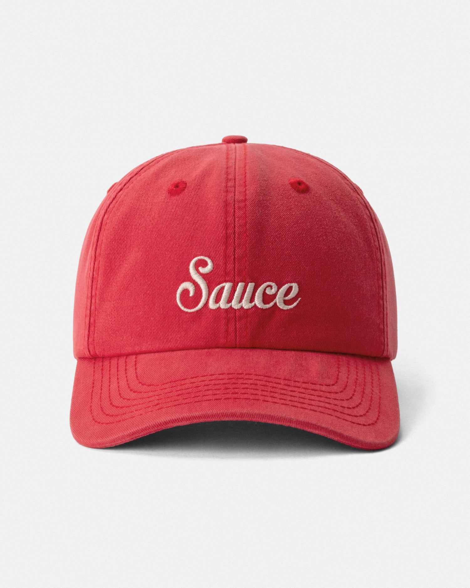 Saucey Dad Cap Washed Red Hats Sauce Basics