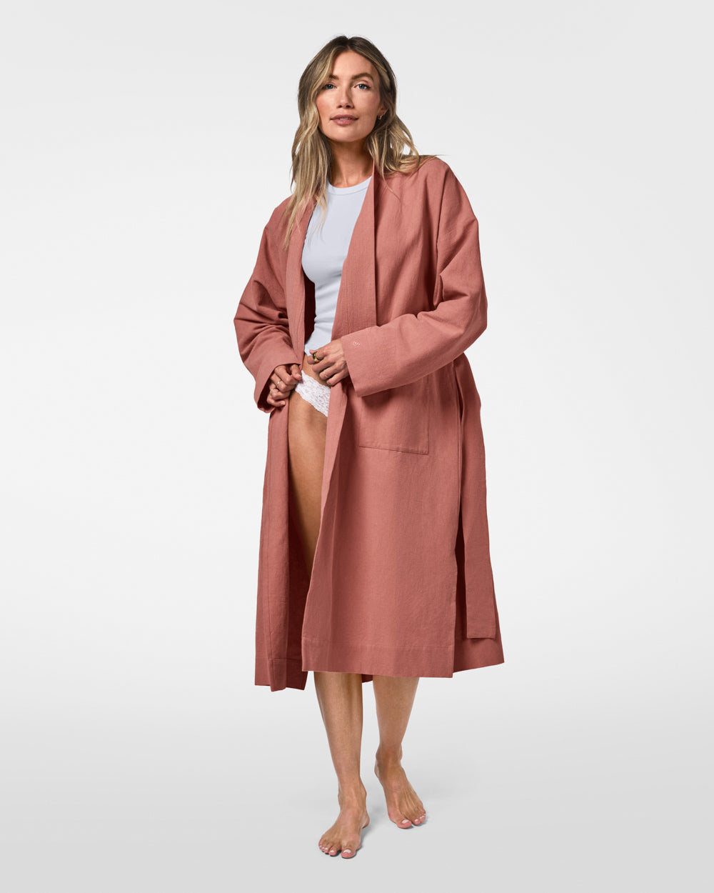 Eva Premium Robe Dusty Pink Robes The Sauce Basics