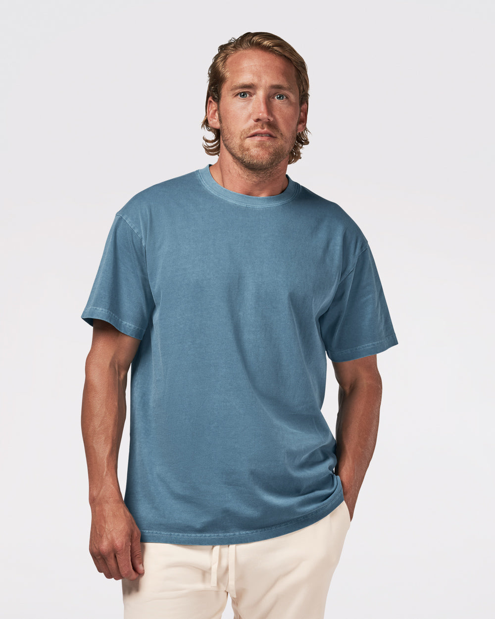 Coastal Tee Petrol Blue Tees The Sauce Basics