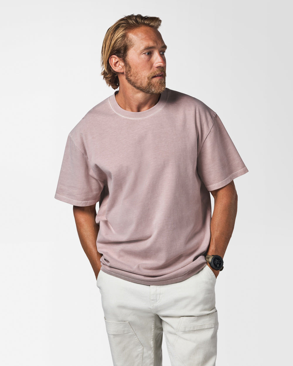 Austin Relaxed Unisex Tee Dusty Pink