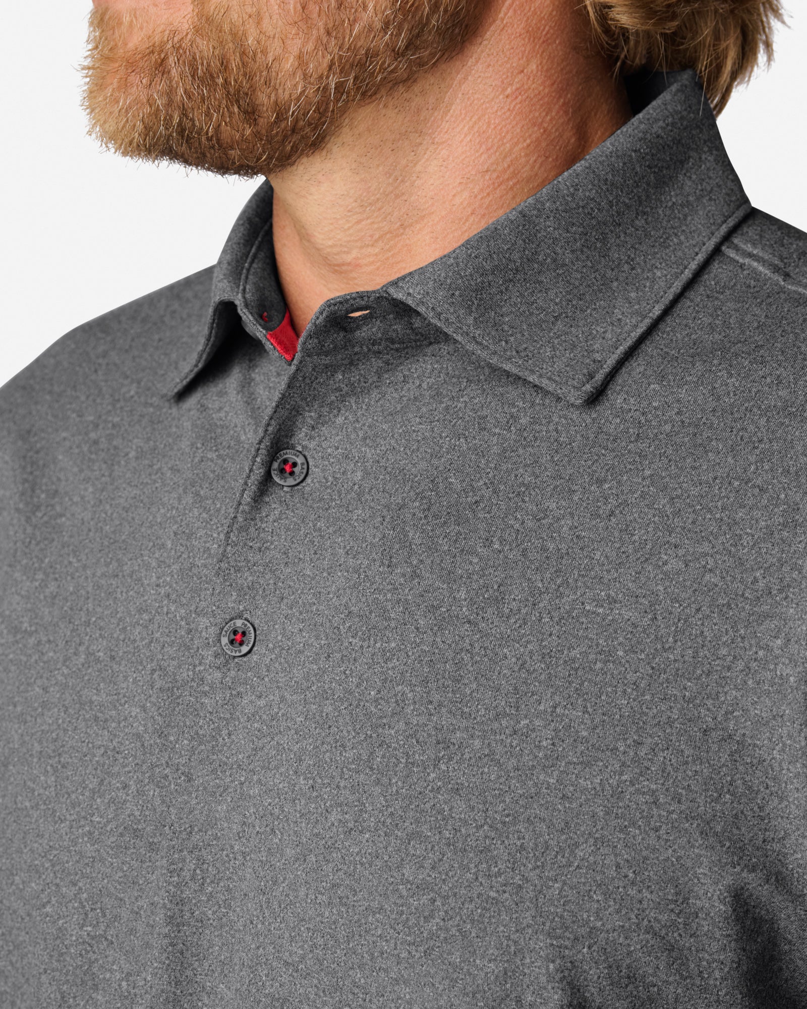 Luxeloom Performance Polo Heather Grey Polos The Sauce Basics