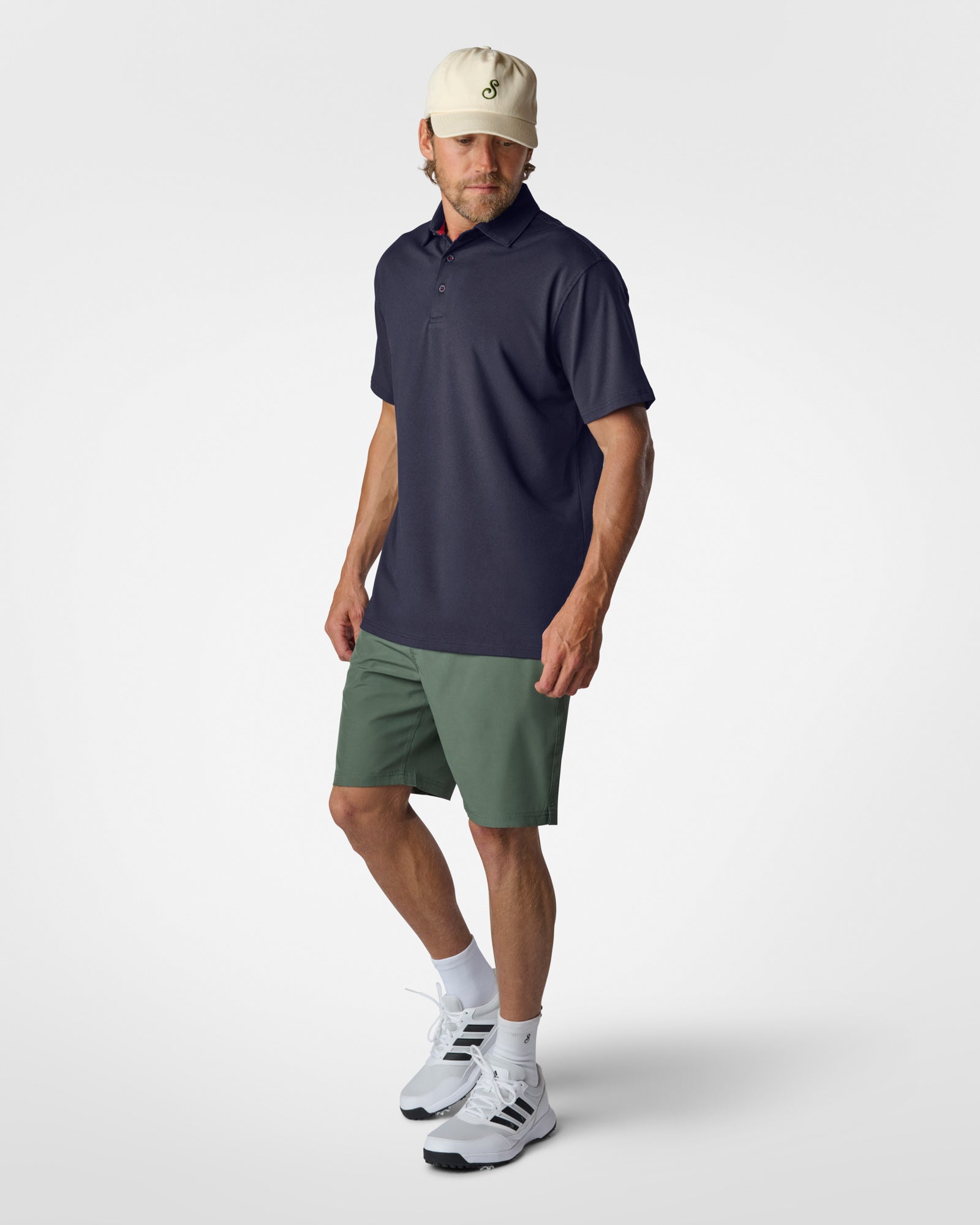 Luxeloom SS Performance Polo Navy Polos The Sauce Basics