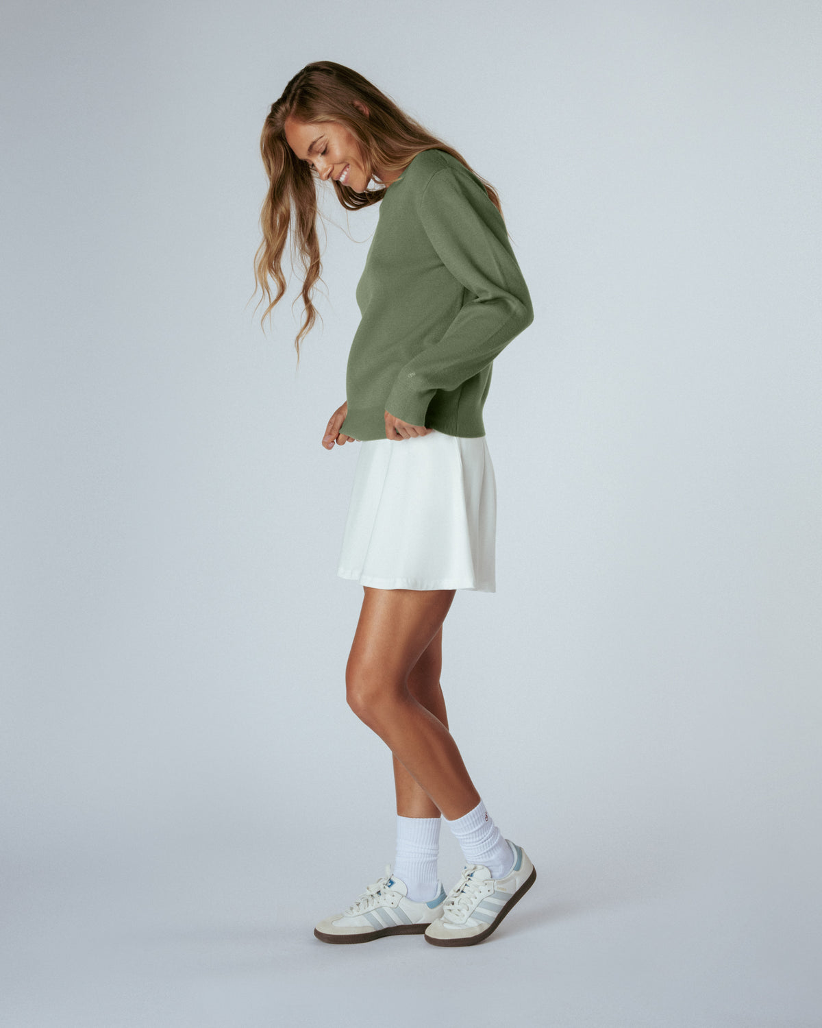 Womens Links Premium Knit Pullover Olive