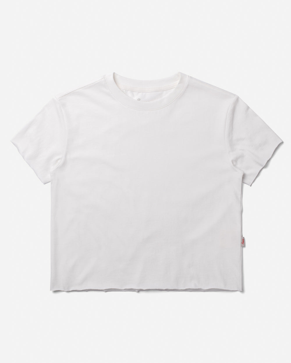 Ella Crop Tee White Tees The Sauce Basics