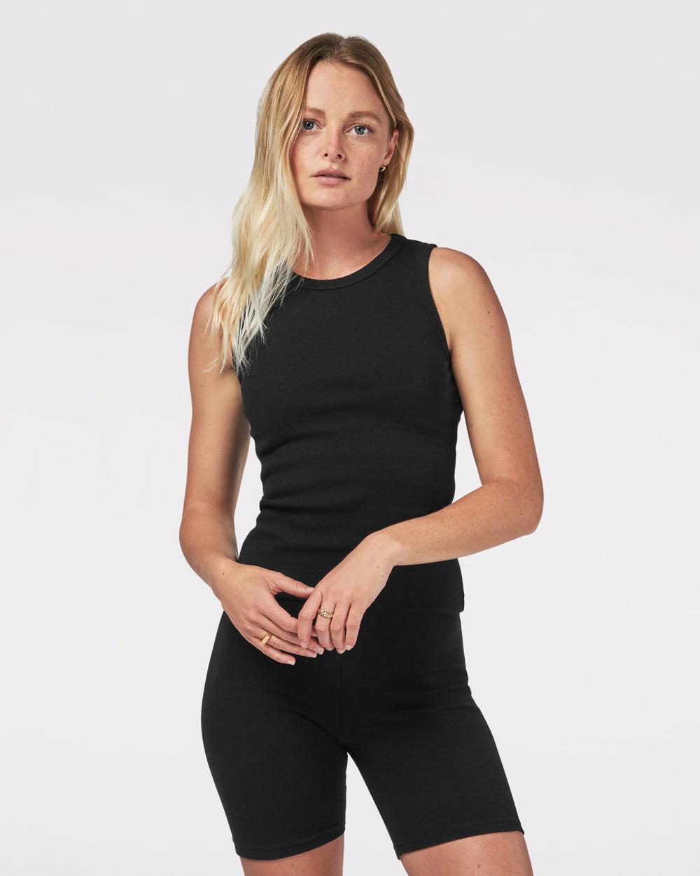 Holly Rib Contour Tank Black Tanks The Sauce Basics
