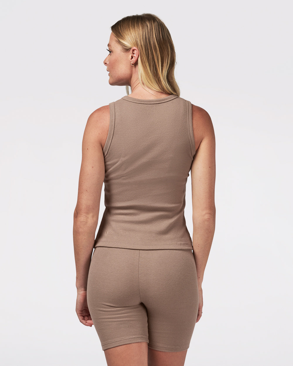 Holly Rib Contour Tank Taupe Tanks The Sauce Basics