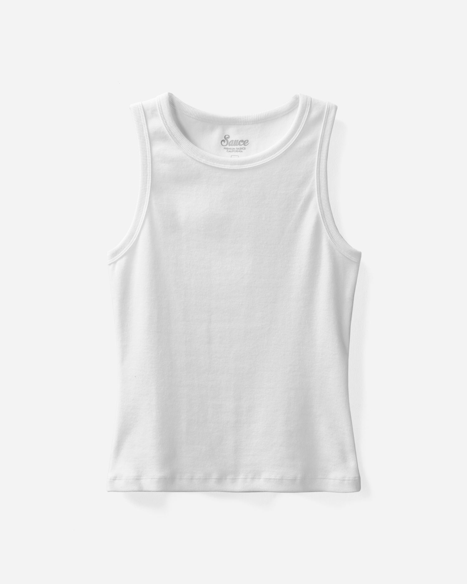 Holly Rib Contour Tank White