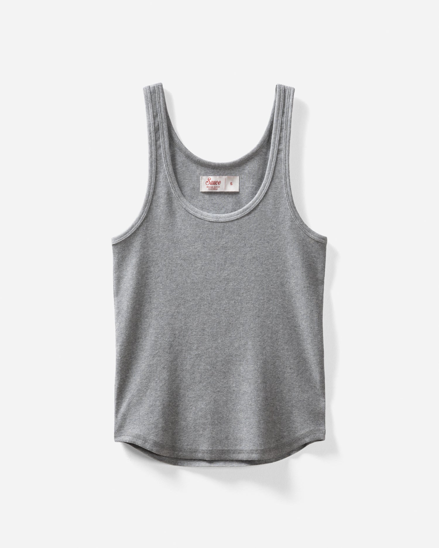 Lucy Scoop Tank Heather Grey Tanks The Sauce Basics