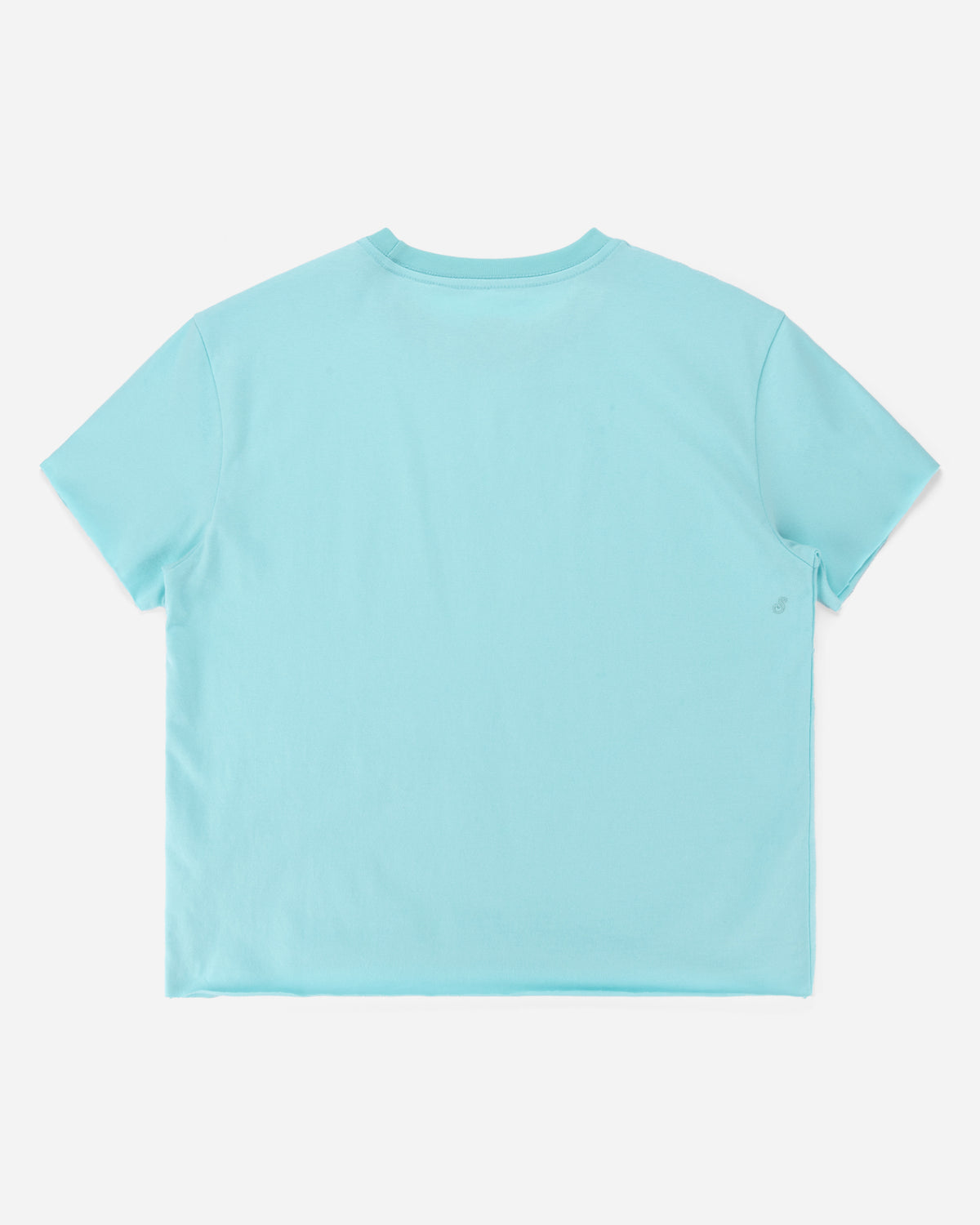 Plain white t-shirt on a light gray background