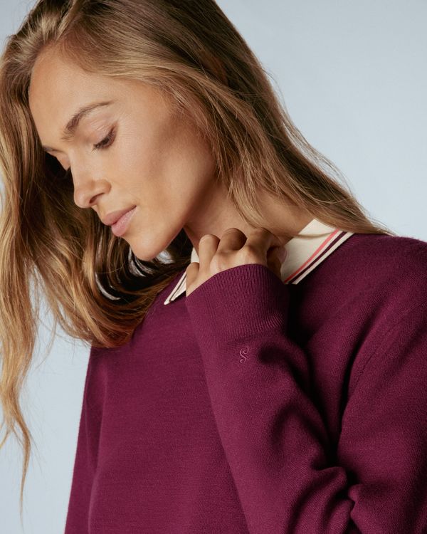 Womens Links Premium Knit Pullover Merlot