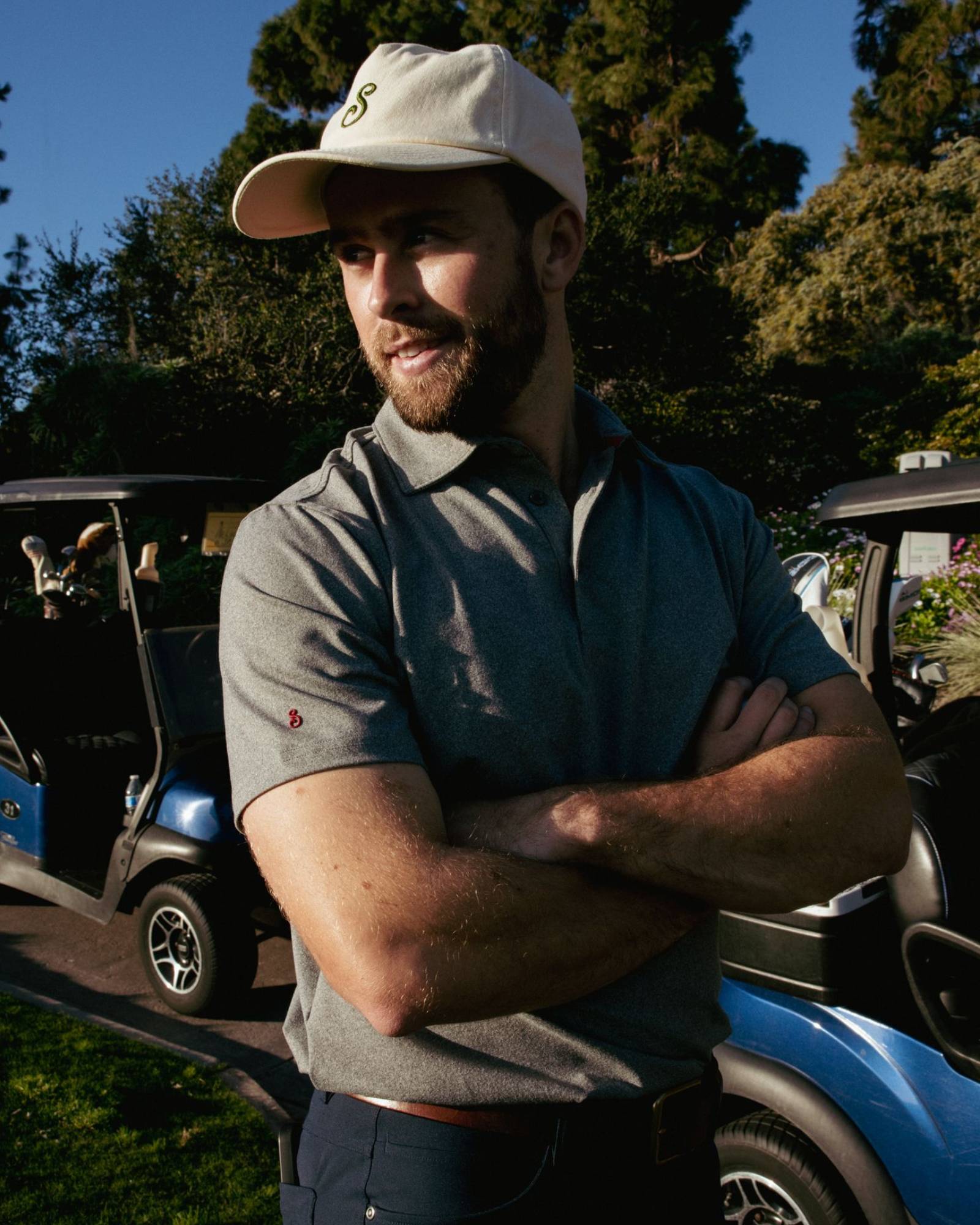 Luxeloom Performance Polo Heather Grey | Golf Polo