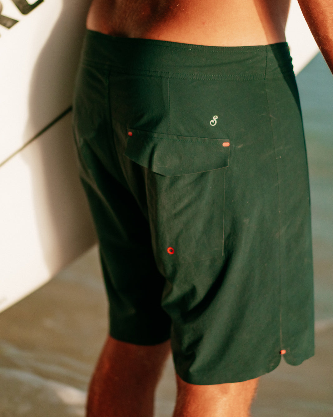Shore Surf Trunk Charcoal Green | 4-Way Stretch