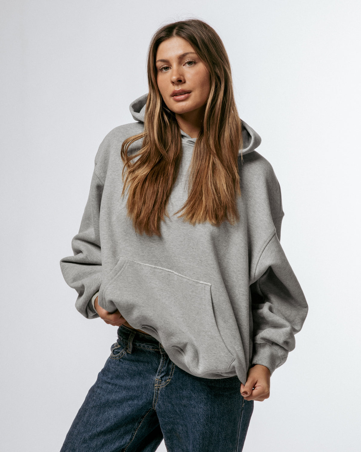Jesse Washed Hoodie Athletic Grey