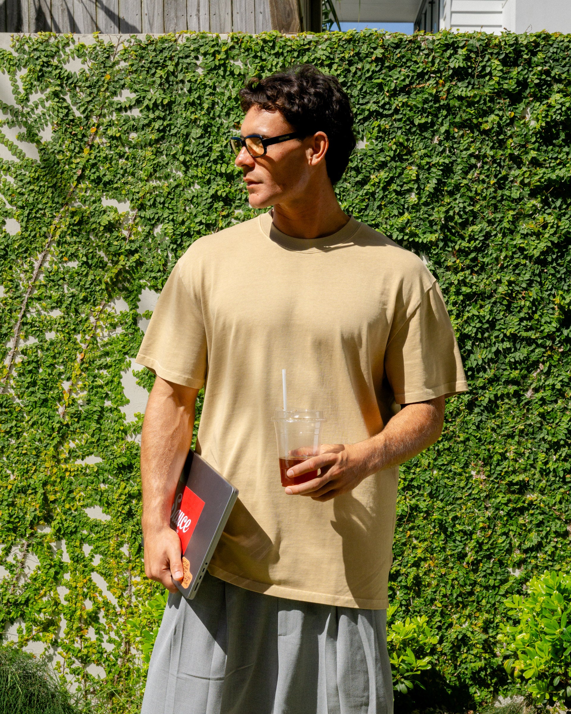 Austin Oversized Unisex Tee Sand | 280gsm Heavyweight Tee