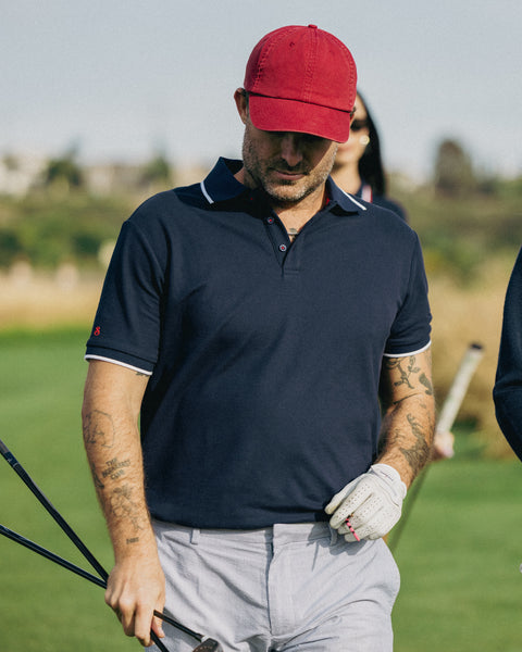 Heritage Classic Polo Navy | Pique Golf Polo Shirt