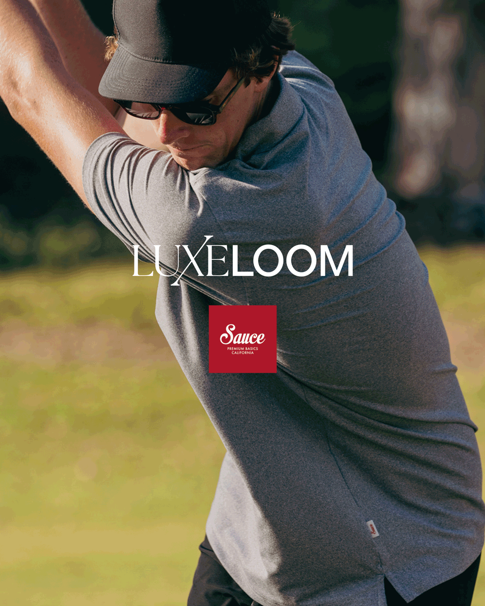 Luxeloom SS Performance Polo Navy Polos The Sauce Basics