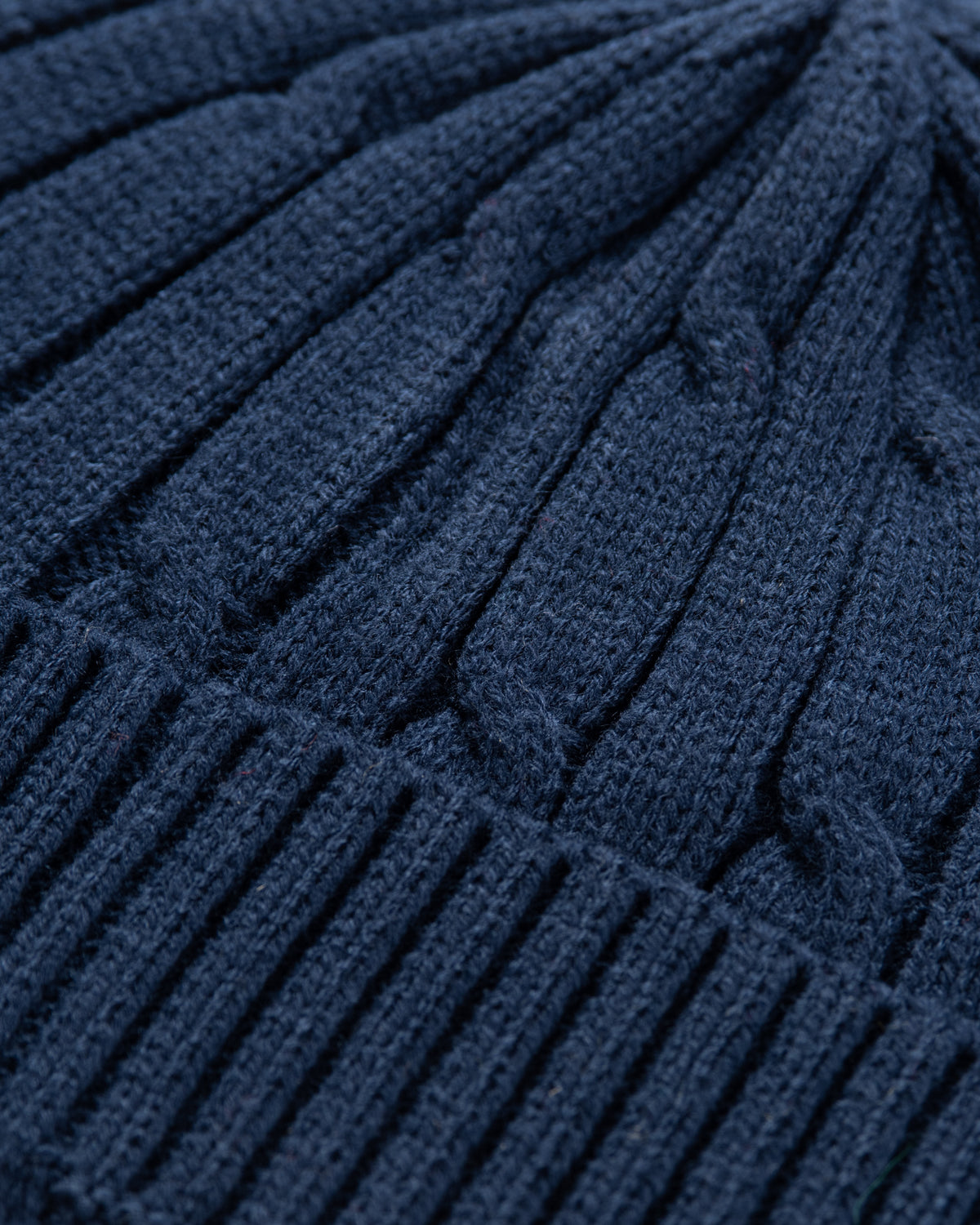 Close-up of a blue knitted fabric texture