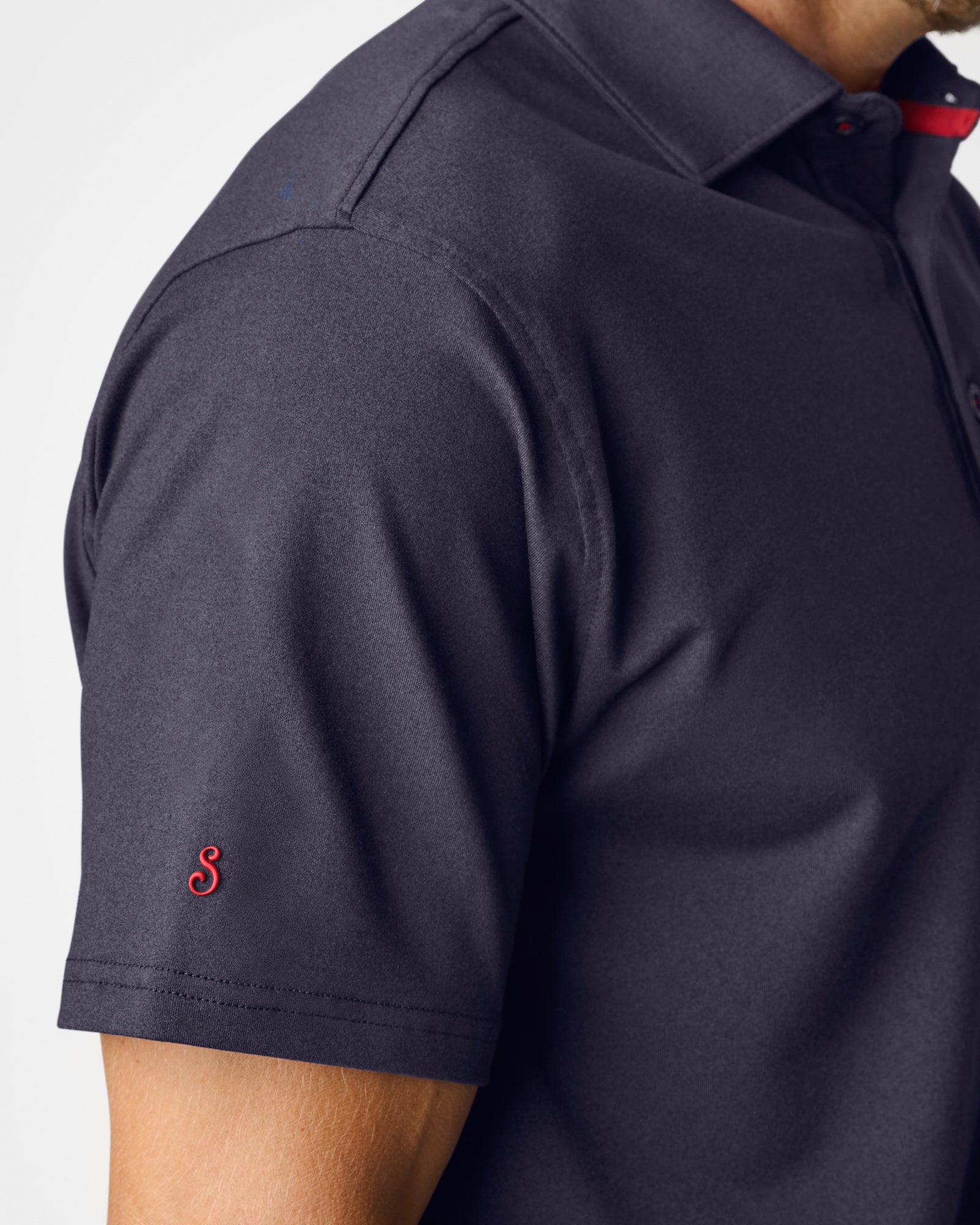 Luxeloom SS Performance Polo Navy Polos The Sauce Basics