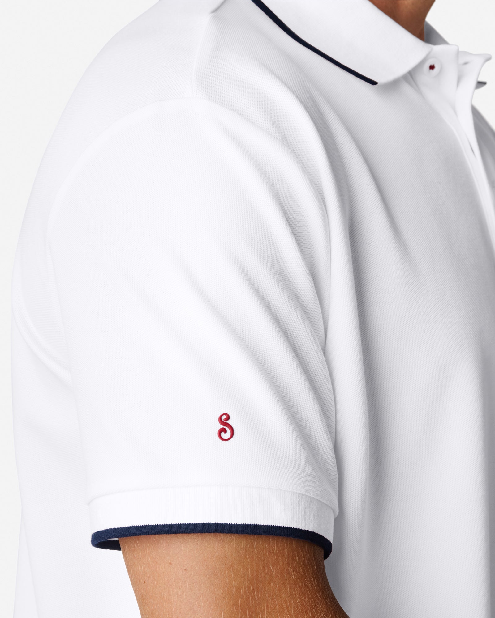 Classic Pique SS Polo White Polos The Sauce Basics