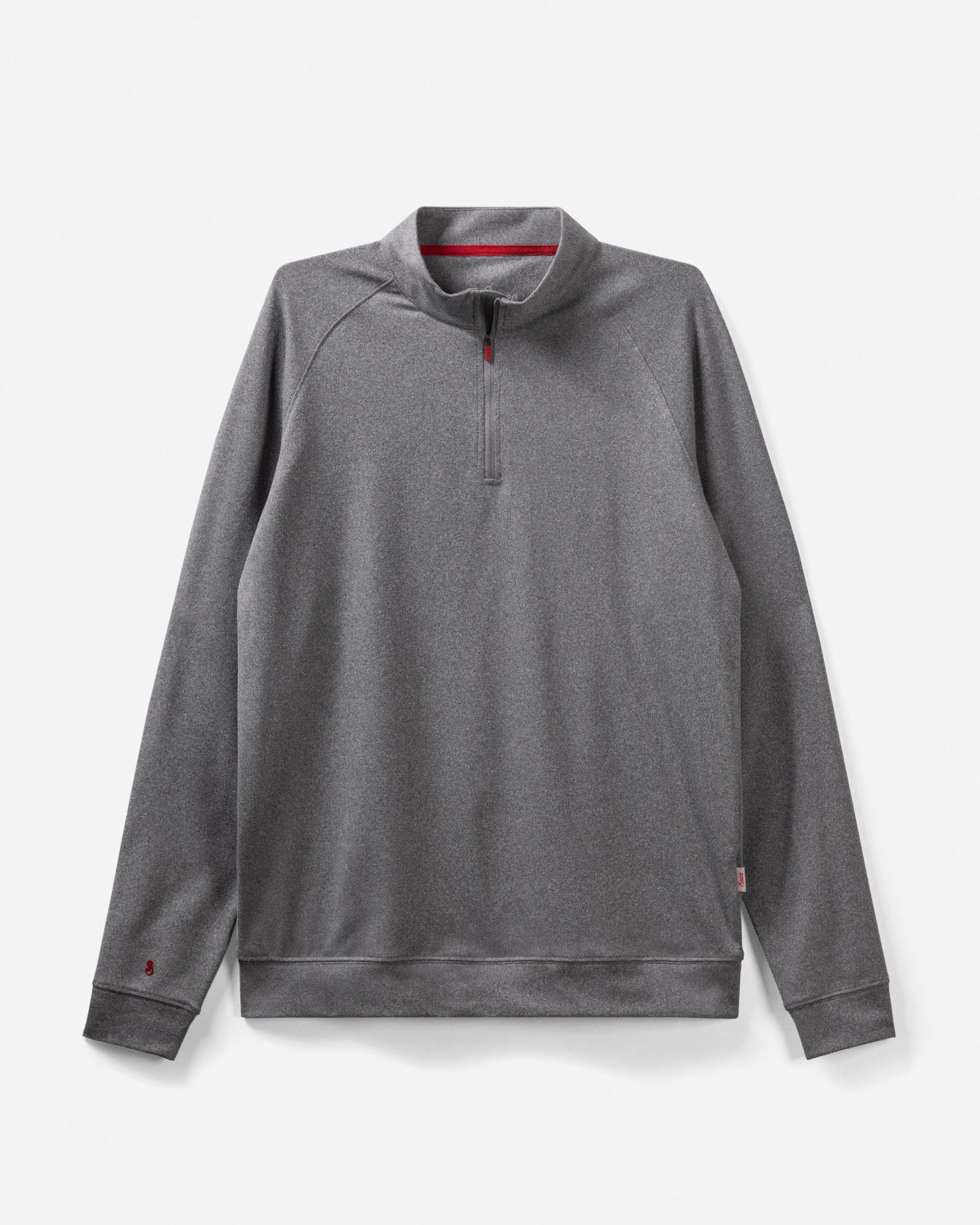 LuxeLoom LS Quarter Zip Heather Grey Sweaters The Sauce Basics