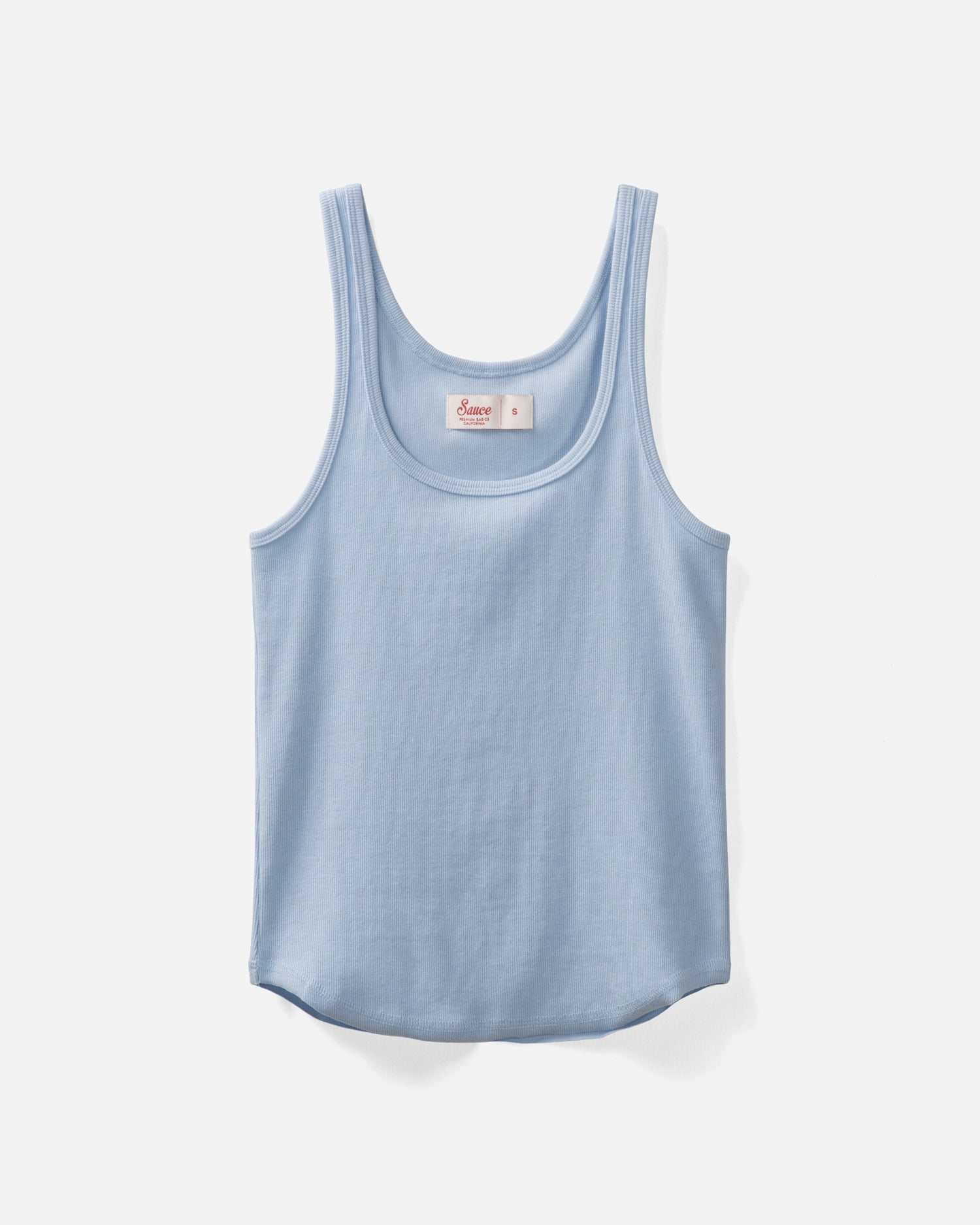 Lucy Scoop Tank Powder Blue Tanks The Sauce Basics