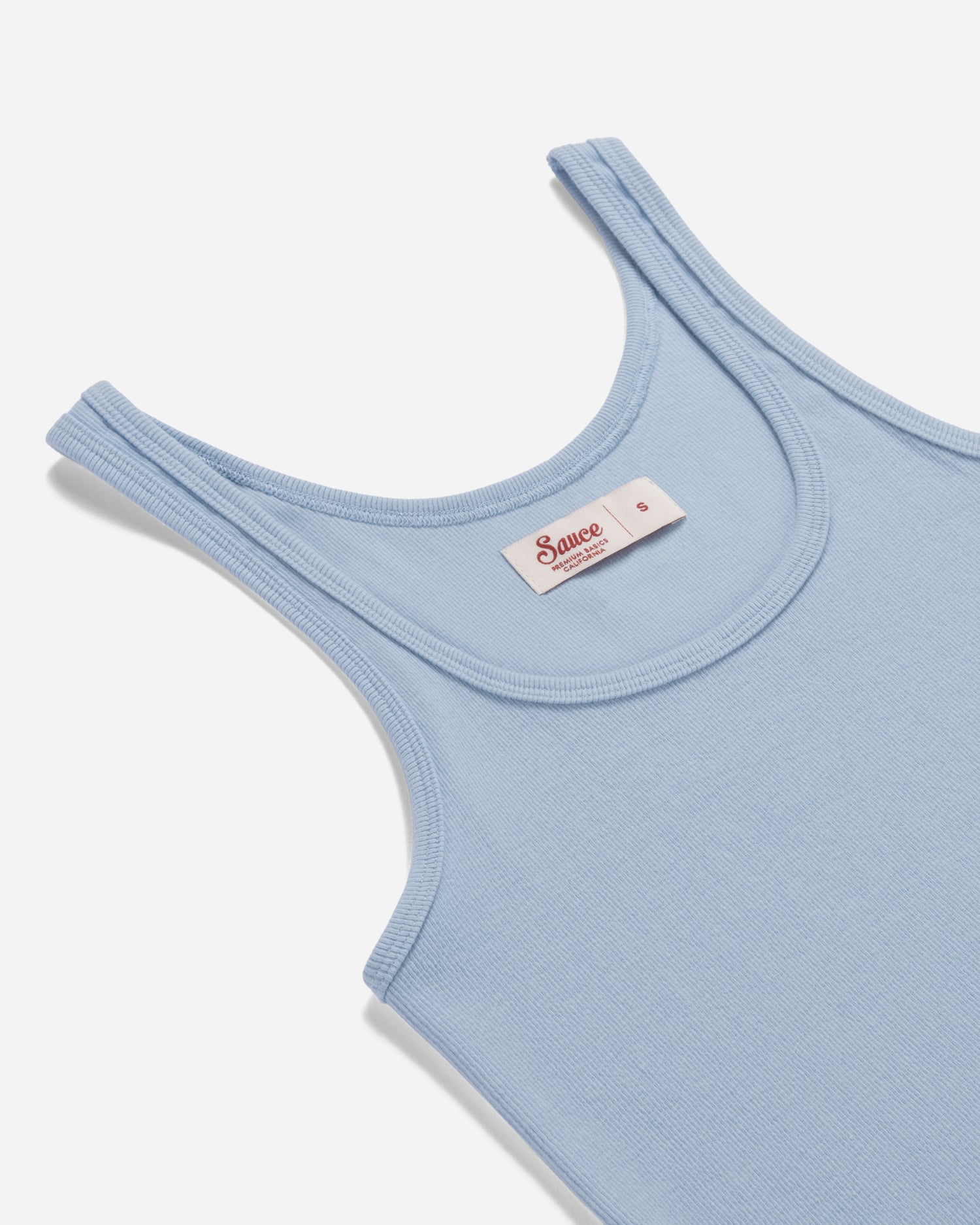 Lucy Scoop Tank Powder Blue Tanks The Sauce Basics