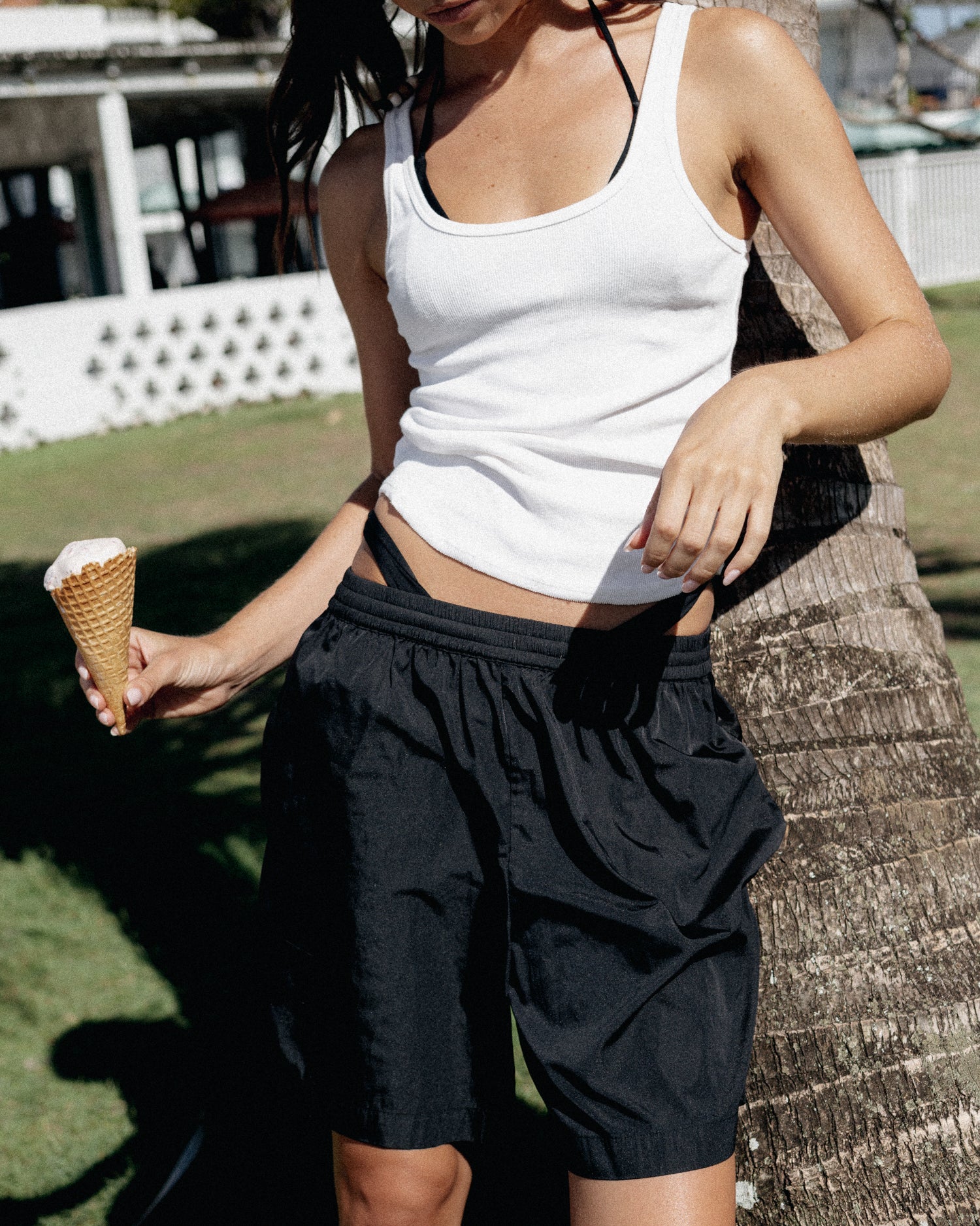 Lucy Scoop Tank White