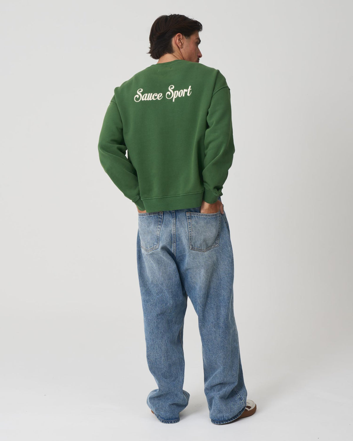 Sauce Sport Unisex Crew Sweater Leaf Green