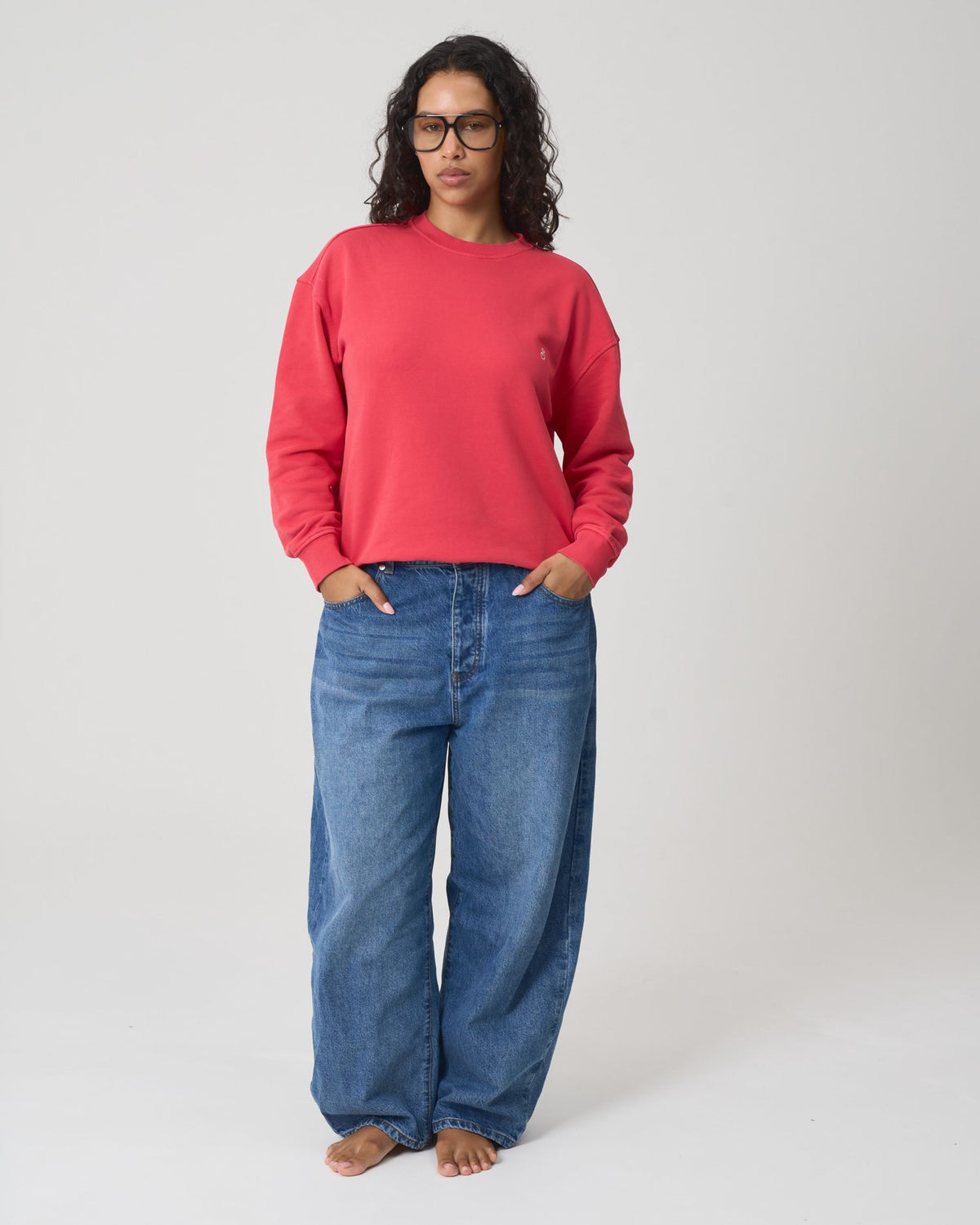 Sauce Sport Unisex Crew Sweater Washed Red