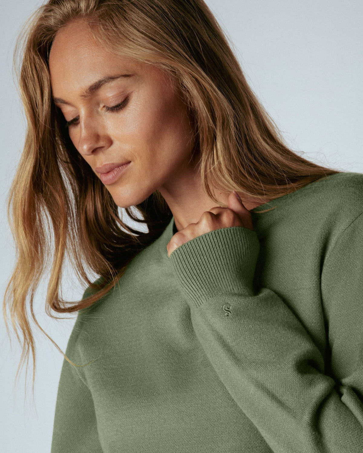 Womens Links Premium Knit Pullover Olive